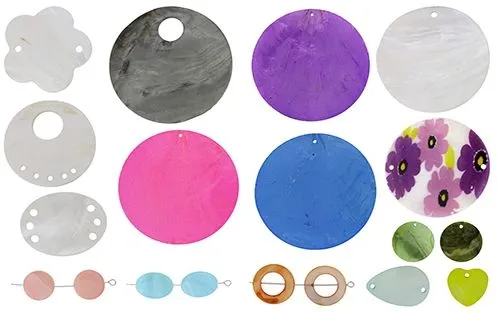 10 MOTHER OF PEARL, PEARLS, SHELLS