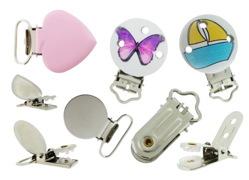 25 PACIFIER HOLDER CLIPS