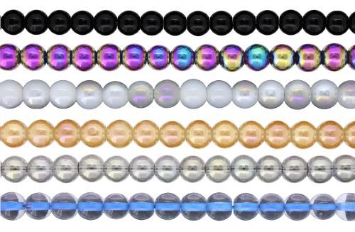 13 GLASS BEADS ON STRING