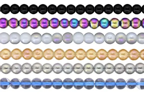 13 GLASS BEADS ON STRING