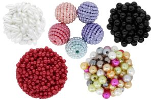 12 ACRYLIC / PLASTIC IMITATION PEARLS