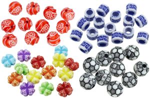 06 ACRYLIC COLOR WASHED BEADS