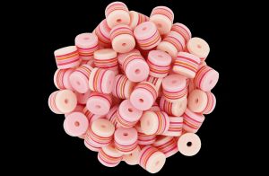 07  CYLINDER RESIN STRIPE BEADS