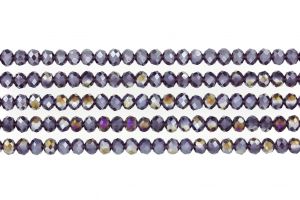 03 GLASS BEADS - FACETED RONDELLE CRYSTALS 6x5 MM