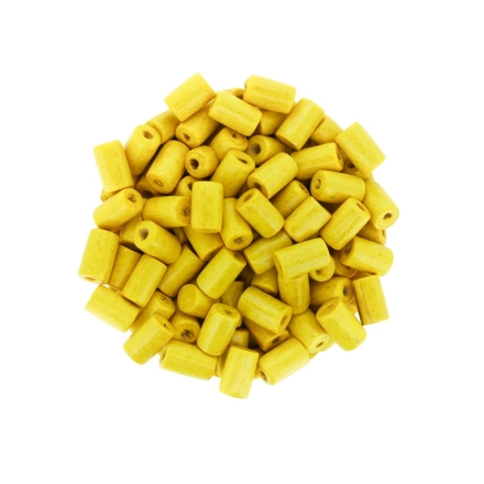 WOODEN BEADS - CYLINDER SHAPED - 8х5mm YELLOW 12 - 50g Hole:3.0mm (510pcs.)
