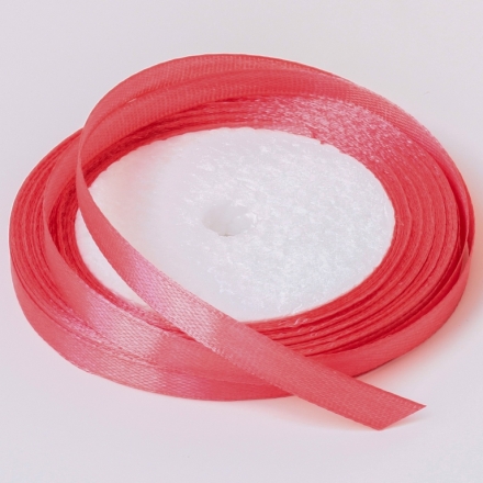 SATIN RIBBON 0.6cm - CORAL 163 - 25yards(22m)