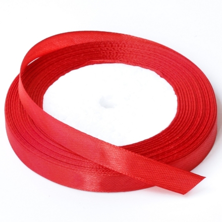 SATIN RIBBON 1.0cm - RED 026 - PACKAGE 10х25yards(22m)