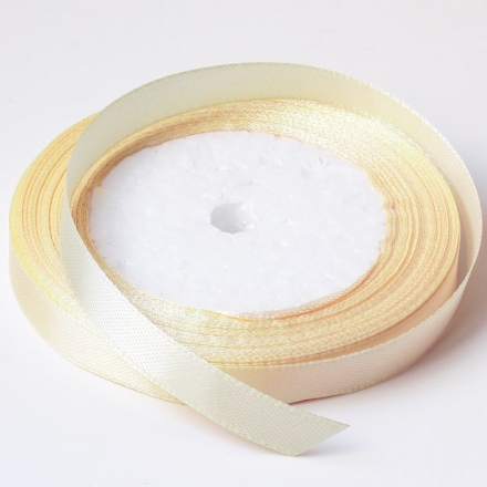 SATIN RIBBON 1.0cm - ECRU (LIGHT) 002 - 25yards(22m)
