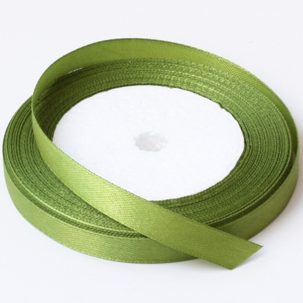 SATIN RIBBON 1.0cm - GREEN MILITARY (LIGHT) 095 - 25yards(22m)