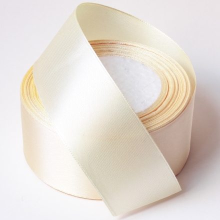 SATIN RIBBON 4.0cm - ECRU (LIGHT) 002 - 25yards(22m)