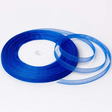 ORGANZA RIBBON 0.6cm - BLUE 040 - 50yards(45m)