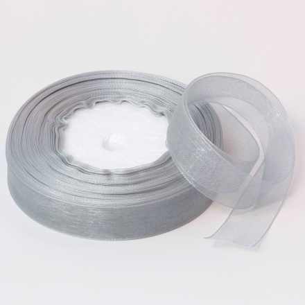 ORGANZA RIBBON 2.0cm - GRAY 059 - 50yards(45m)