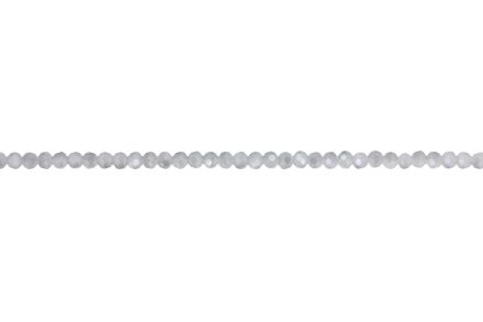 GLASS BEADS - CRYSTALS UV - BALL FACETED 04 - 4mm GRAY 080 - STRING (100pcs.) Hole-1.0mm