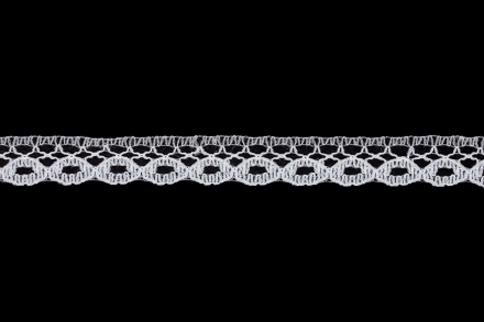 LACE - POLYESTER - MODEL 03 - 10mm WHITE - 10meters