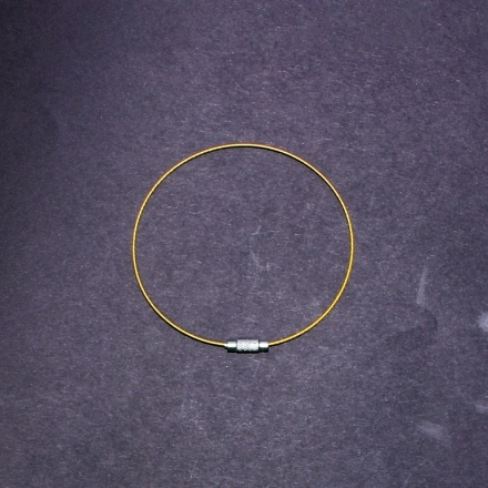STRING WITH CLASP - STEEL CORD 1mm - BRACELET - 65mm GOLD 04 - 1pc.