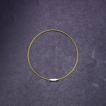 STRING WITH CLASP - STEEL CORD 1mm - BRACELET - 70mm GOLD 04 - 1pc.