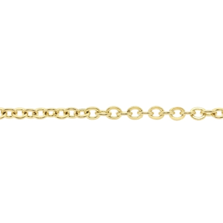 METAL CHAIN - STEEL 316 - CABLE FLAT - 2.5x2x0.5mm GOLD - ROLL 10meters