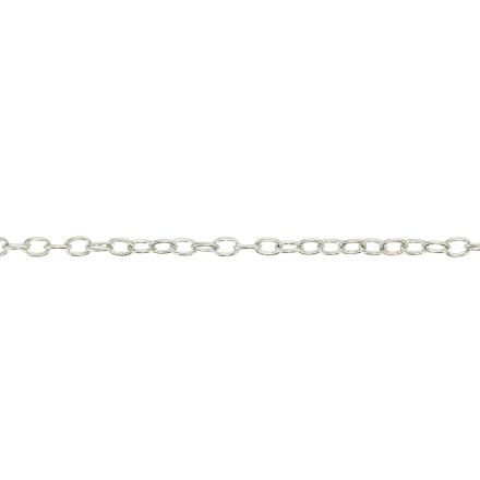 METAL CHAIN - CABLE OVAL - 0.5x3x2mm NICKEL - NICKEL FREE - ROLL 100meters