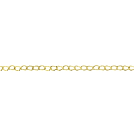 METAL CHAIN - TAIL EXTENSION EXTENSION - 0.5x2.5x2mm GOLD - NICKEL FREE - 4meters