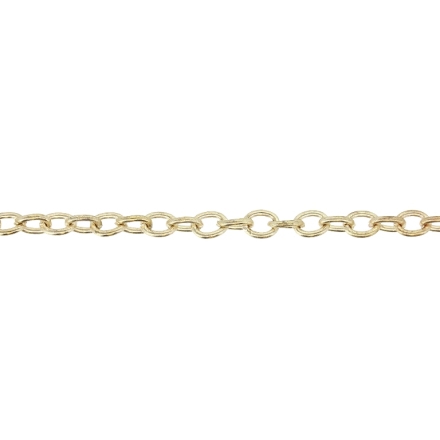 METAL CHAIN - CABLE OVAL - 0.8x4x3mm GOLD (LIGHT) - 2meters