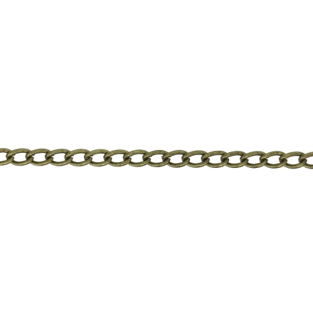 МЕТАЛЕН СИНДЖИР - TAIL EXTENSION ПЛЕТКА УДЪЛЖИТЕЛ - 0.8х5х2.8мм СТАРО ЗЛАТО - NICKEL FREE - 2метра