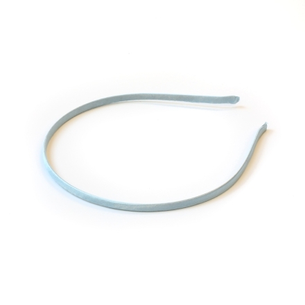 METAL ELEMENTS - HEADBAND - METAL AND SATIN 2 - 120x150x5mm BLUE (LIGHT) 305 - 1pc.