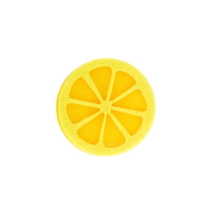 TEXTILE BEADS - FELT - LEMON 01 - 42mm YELLOW - PACKAGE 25pcs.