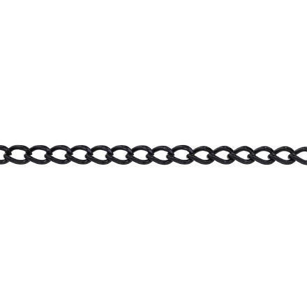 МЕТАЛЕН СИНДЖИР - TAIL EXTENSION ПЛЕТКА УДЪЛЖИТЕЛ - 0.8х4.5х3.5мм ЧЕРНО - NICKEL FREE - 2метра