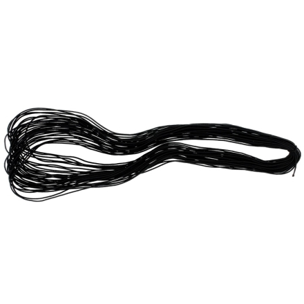 TEXTILE ELASTIC - 1mm - BLACK 01 - 16meters