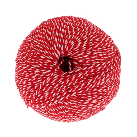 YARN - BABA MARTA BALL - WHITE-RED - 170m - ACRYLIC AND POLYESTER - 1 pc.