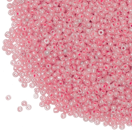 GLASS SEED BEADS - BALL 2mm - CEYLON - PINK 145 - 50g Hole-0.8mm