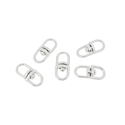 METAL KEYCHAIN FINDINGS - VIRBEL 01 - 19x9x5mm NICKEL COLOR - NICKEL FREE - 20pcs.