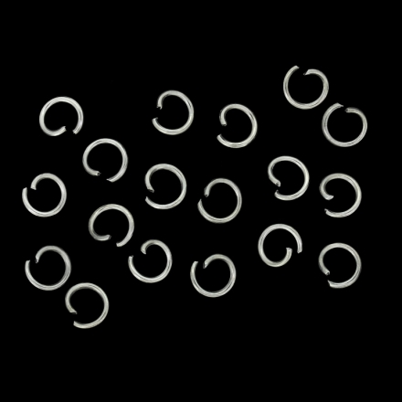 METAL ELEMENTS - JUMP RINGS OPEN - 0.7x5mm NICKEL COLOR - NICKEL FREE - 50g (1135pcs.)