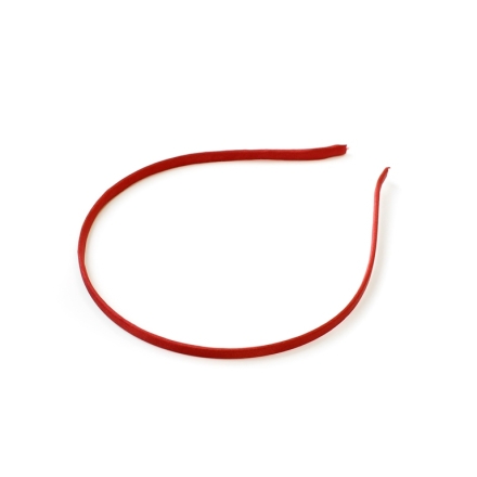 METAL ELEMENTS - HEADBAND - METAL AND SATIN 2 - 120x150x5mm RED 235 - 1pc.