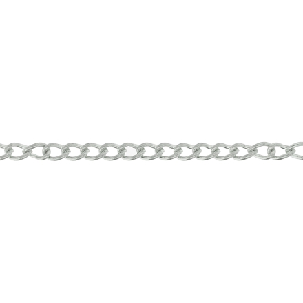 МЕТАЛЕН СИНДЖИР - TAIL EXTENSION ПЛЕТКА УДЪЛЖИТЕЛ - 0.8х4.5х3мм НИКЕЛ - NICKEL FREE - 2метра