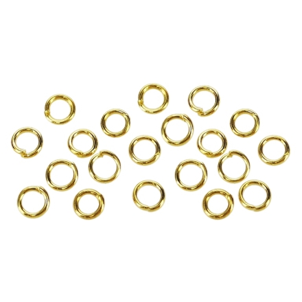 METAL ELEMENTS - JUMP RINGS - 0.7x4mm GOLD COLOR - NICKEL FREE - 50g (1475pcs.)