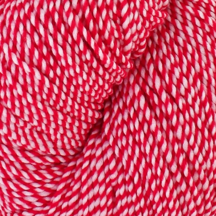 YARN - BABA MARTA 54 - 1mm - WHITE-RED - 300m - ACRYLIC AND POLYESTER - PACKAGE (5 skeins)