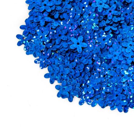 ПАЙЕТИ - ЦВЕТЕ 01 ПЛОСКО - ХОЛОГРАФНО - 10мм СИНЬО Т. 171 - 20 гр. Отвор-1.0мм