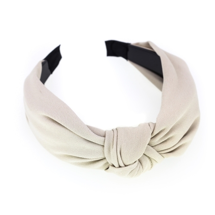 JEWELRY - ACCESSORY FOR HAIR - TIARA TEXTILE WITH KNOT D025 - MONOCHROME 01 - BEIGE (LIGHT) - 1pc.