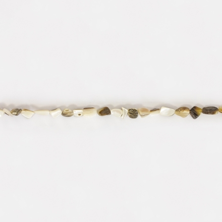 MOTHER OF PEARL BEADS - IRREGULAR FORM - 8x8mm NATURAL - STRING (46pcs.)  Hole-1.0mm