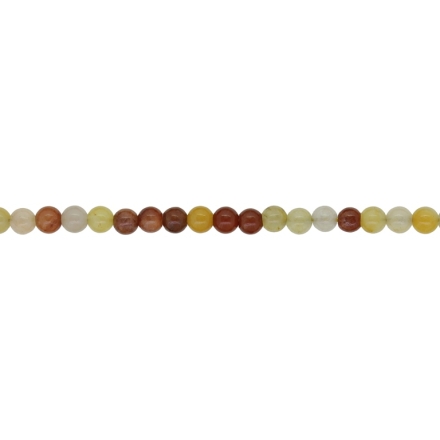 NATURAL STONE BEADS - JADE SILK GOLD - 4mm - STRING (94pcs.) Hole-1.0mm