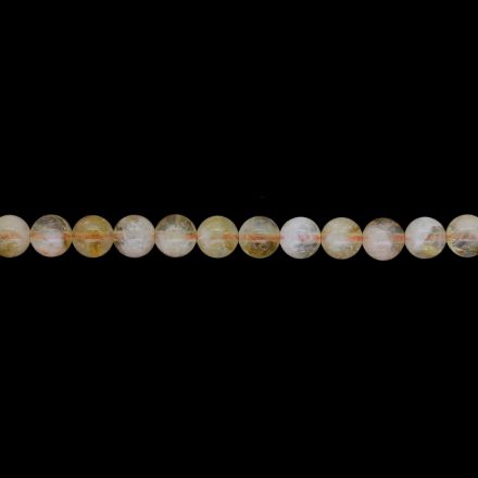 МЪНИСТА ОТ ЕСТЕСТВЕНИ КАМЪНИ - ЦИТРИН КАФЯВ СВ. - 6мм - НАНИЗ (64 бр.) Отвор-1.0мм