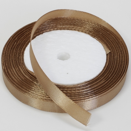 SATIN RIBBON 1.0cm - BEIGE (DARK) 000 - 25yards(22m)