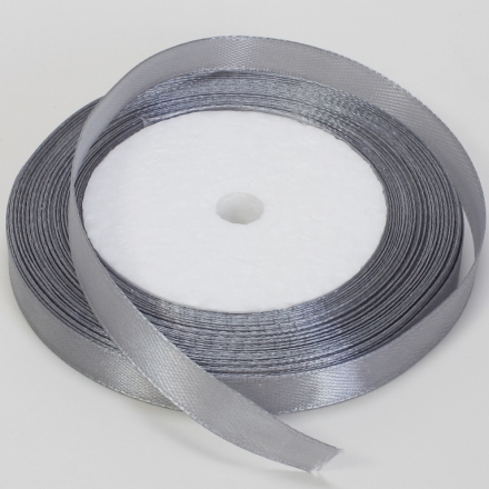 SATIN RIBBON 1.0cm - GRAY 003 - PACKAGE 10х25yards(22m)