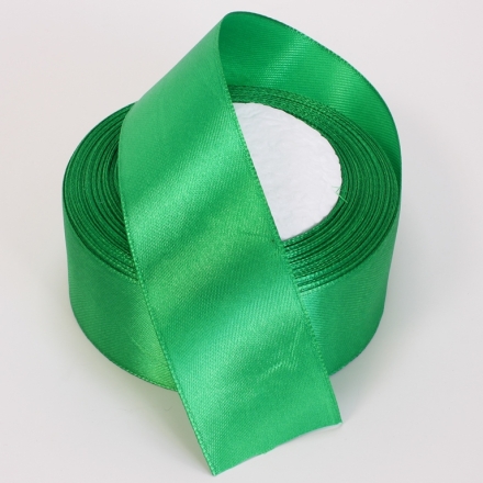 SATIN RIBBON 4.0cm - GREEN GRASSY (LIGHT) 019 - 25yards(22m)