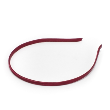 METAL ELEMENTS - HEADBAND - METAL AND SATIN 2 - 120x150x5mm BORDEAUX 013 - 1pc.