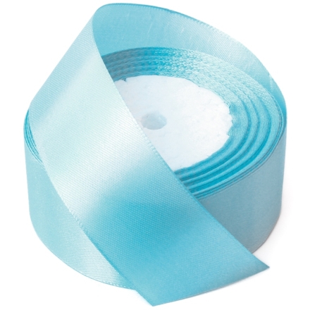 SATIN RIBBON 4.0cm - TURQUOISE BLUE 020 - PACKAGE 5x25yards(22m)