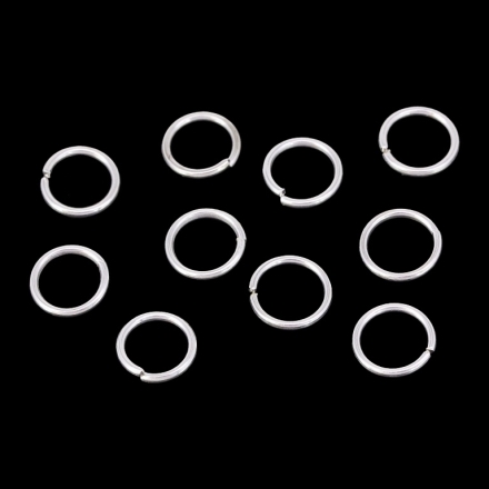 METAL ELEMENTS - JUMP RINGS - 0.7x6mm SILVER COLOR - 50g (920pcs.)