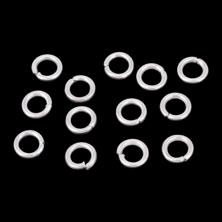 METAL ELEMENTS - JUMP RINGS - 1.0x5mm SILVER COLOR - 50g (605pcs.)