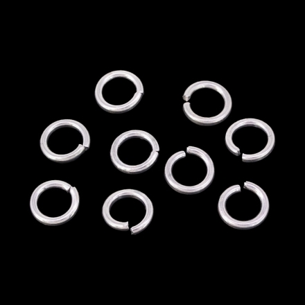 METAL ELEMENTS - JUMP RINGS - 1.0x6mm NICKEL COLOR (LIGHT) - 50g (465pcs.)
